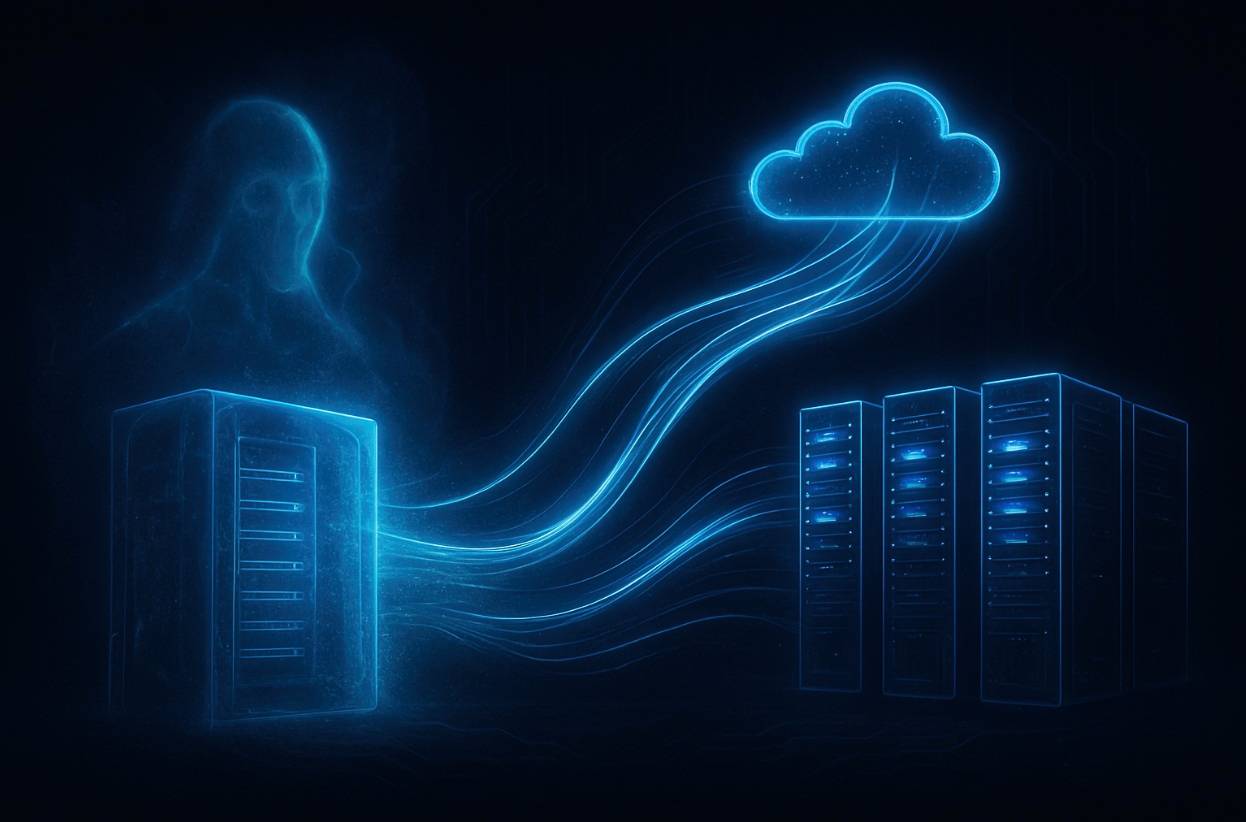 Server decommission checklist with cloud data migration.